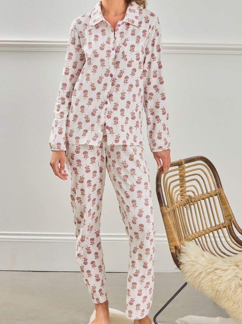 Becquet - Pyjama JULIA en coton Violet - Kiabi