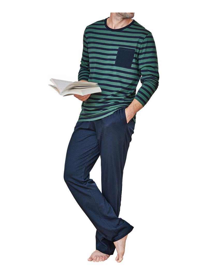 Becquet - Pyjama LDN. AROE en coton Bleu marine - Kiabi