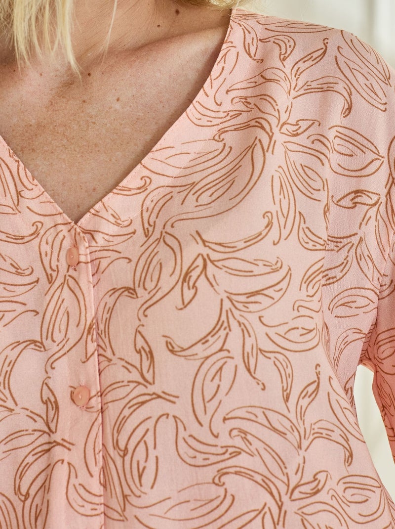 Becquet - Pyjama MEILI en viscose Rose saumon - Kiabi