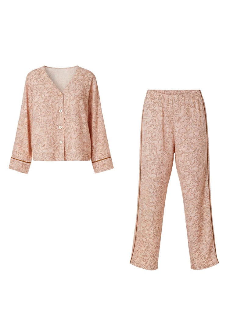 Becquet - Pyjama MEILI en viscose Rose saumon - Kiabi