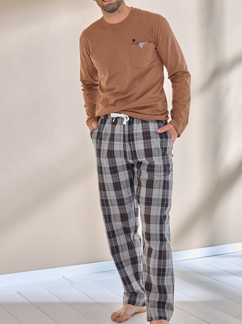 Becquet - Pyjama TONY en coton Marron glacé - Kiabi