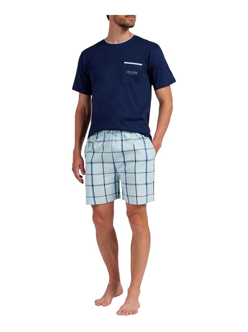 Becquet - Pyjashort CARREAUBLEU en coton Bleu - Kiabi