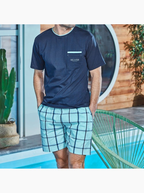 Becquet - Pyjashort CARREAUBLEU en coton - Kiabi