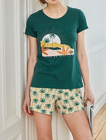 Becquet - Pyjashort ILEDESERTE en coton