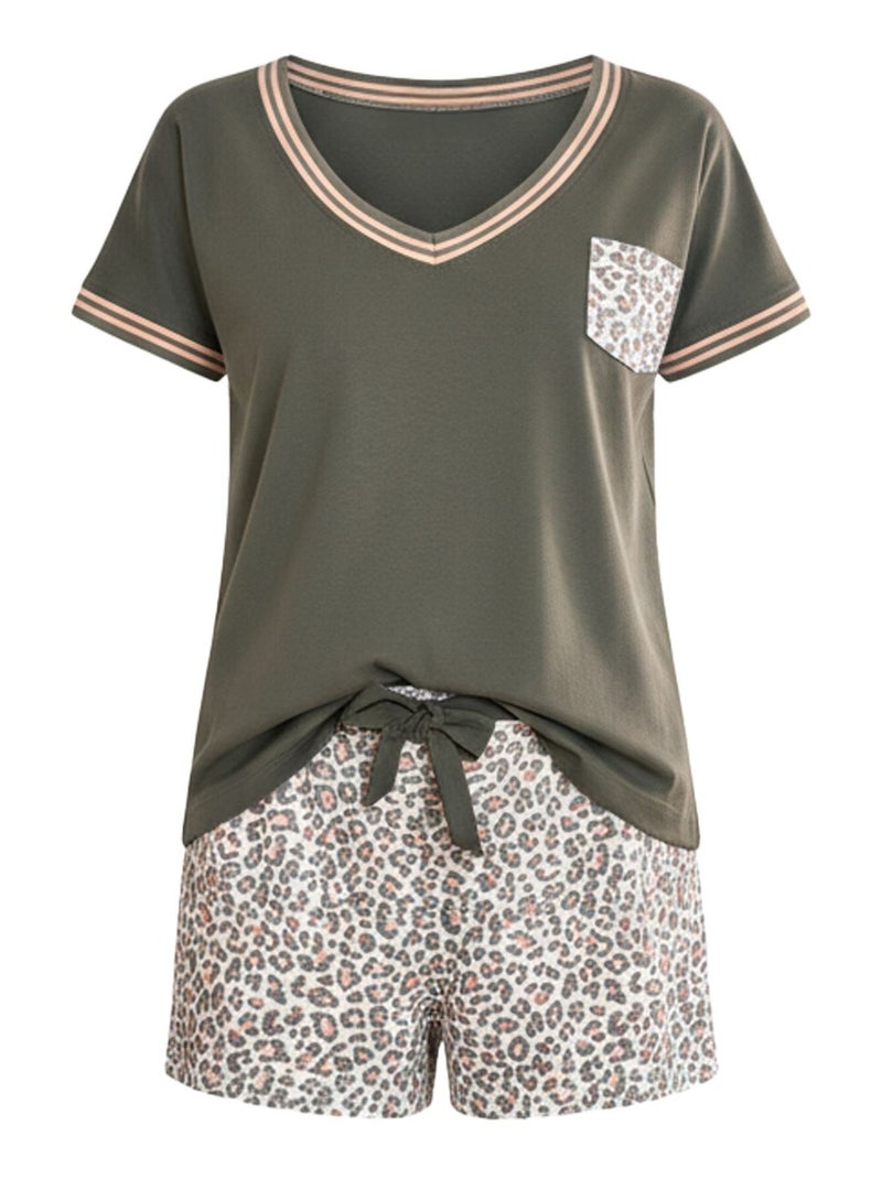 Becquet - Pyjashort MAYASHORT en polyester Vert kaki - Kiabi