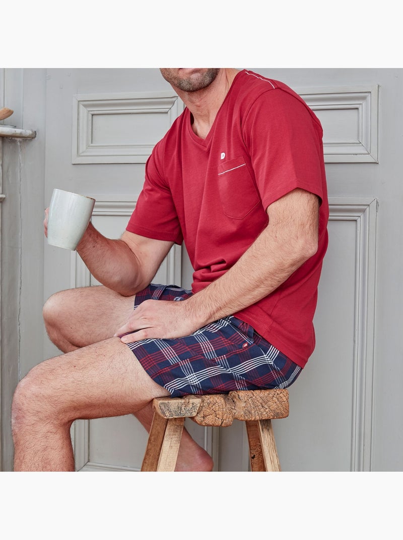 Becquet - Pyjashort OCEARO en coton Rouge - Kiabi