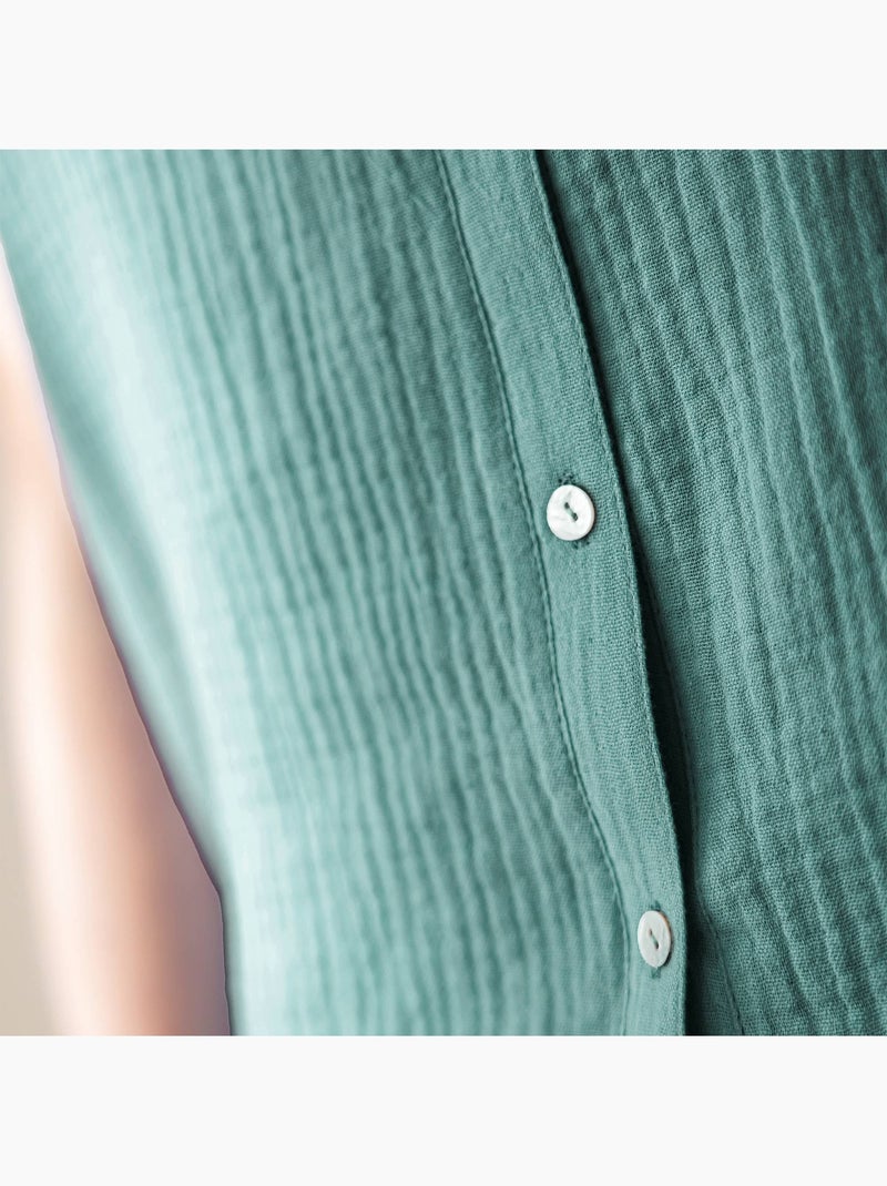 Becquet - Pyjashort PYJASHORT GAZE en coton Bleu Vert - Kiabi