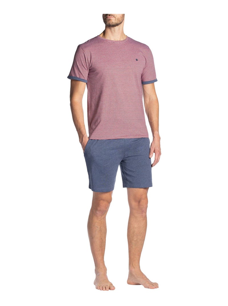 Becquet - Pyjashort TIANO en coton Bleu - Kiabi