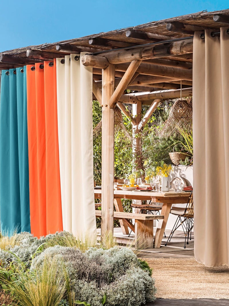 Becquet - Rideau Ame.toile D'exterieur en polyester Gris Argenté - Kiabi