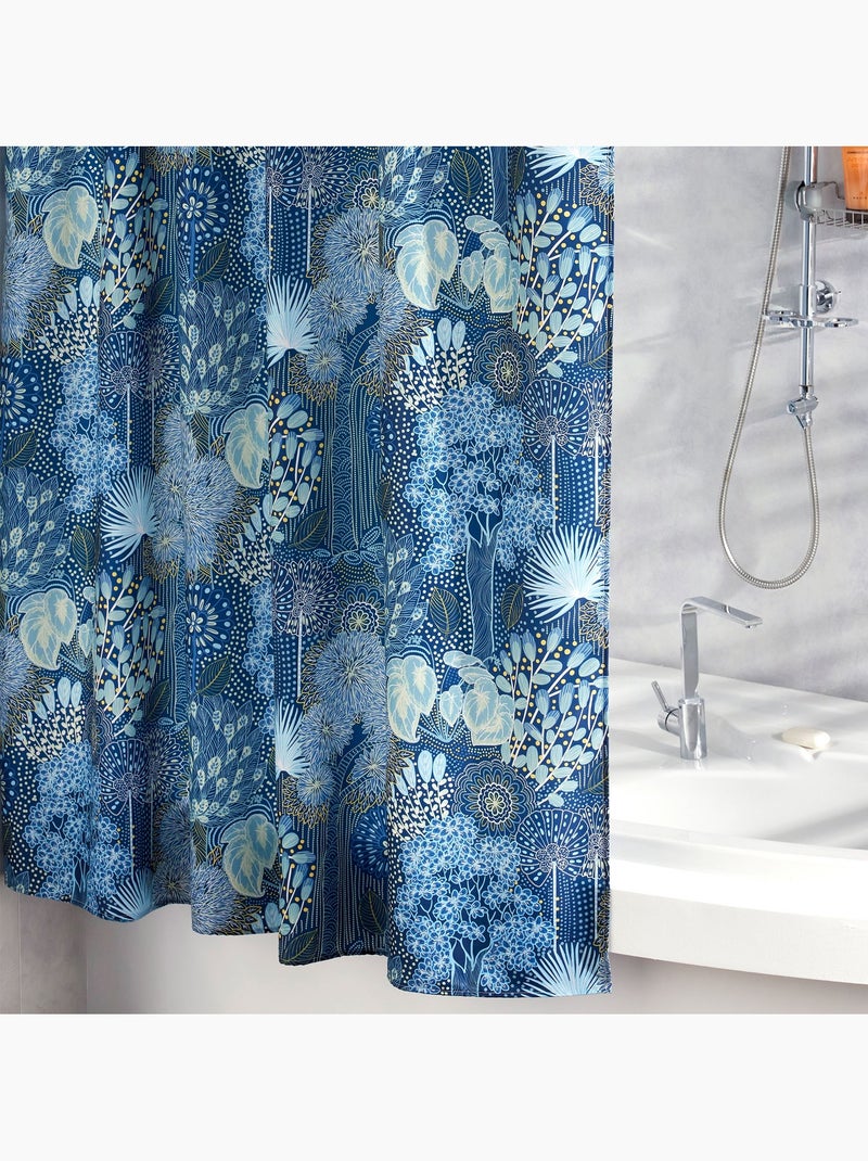 Becquet - rideau de douche foret marine en synthétique Bleu Vert - Kiabi