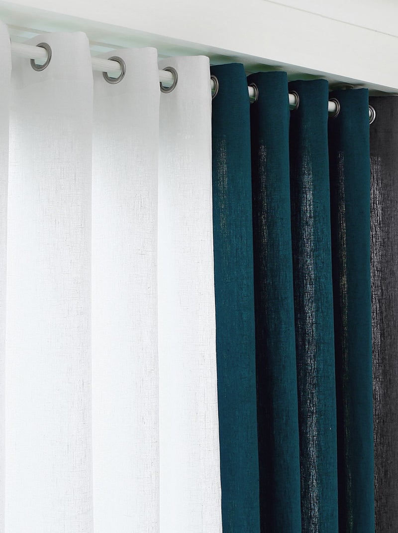 Becquet - Rideau LIN LAVÉ en lin Ivoire - Kiabi