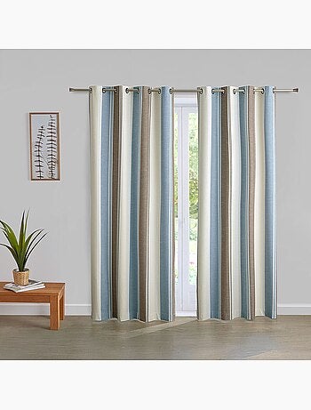 Becquet - Rideau occultant ALPS RAYÉ en acrylique