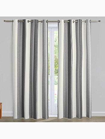 Becquet - Rideau occultant ALPS RAYÉ en acrylique