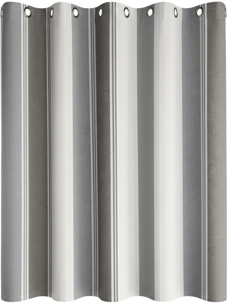 Becquet - Rideau occultant ALPS RAYÉ en acrylique Gris Argenté - Kiabi