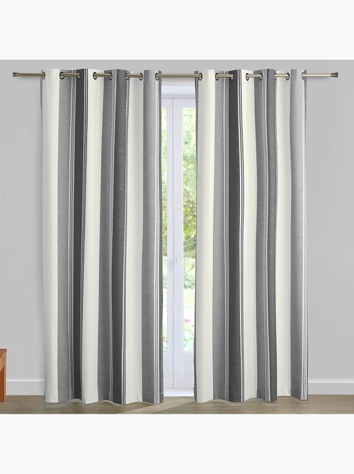 Becquet - Rideau occultant ALPS RAYÉ en acrylique - Kiabi