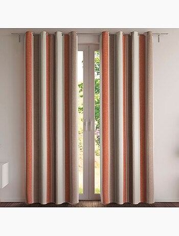 Becquet - Rideau occultant ALPS RAYÉ en acrylique