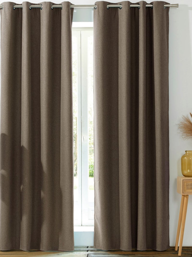 Becquet - Rideau occultant BOREAL OCCULTANT en polyester Taupe - Kiabi