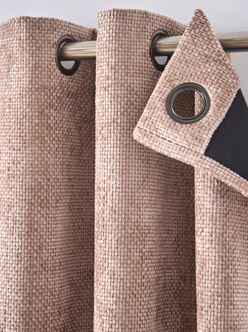 Becquet - rideau occultant colorado en polyester Beige - Kiabi