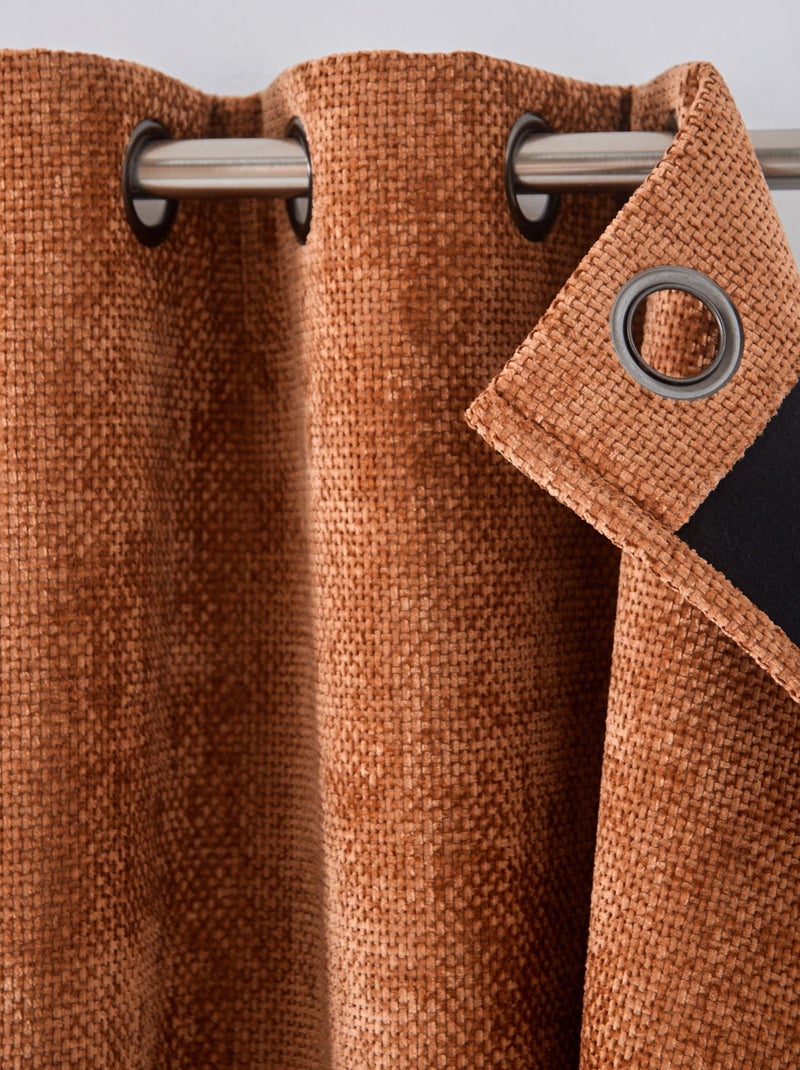 Becquet - Rideau occultant COLORADO en polyester Marron caramel - Kiabi