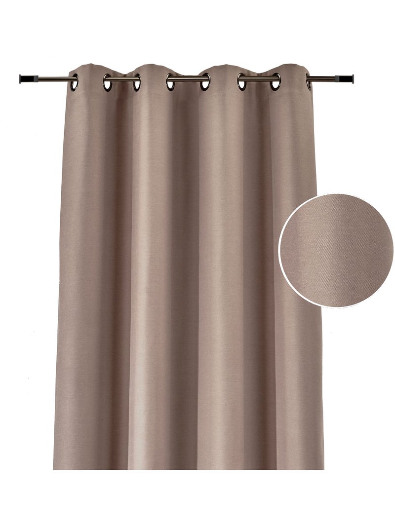 Becquet - Rideau occultant GALENA en polyester Marron cappuccino - Kiabi