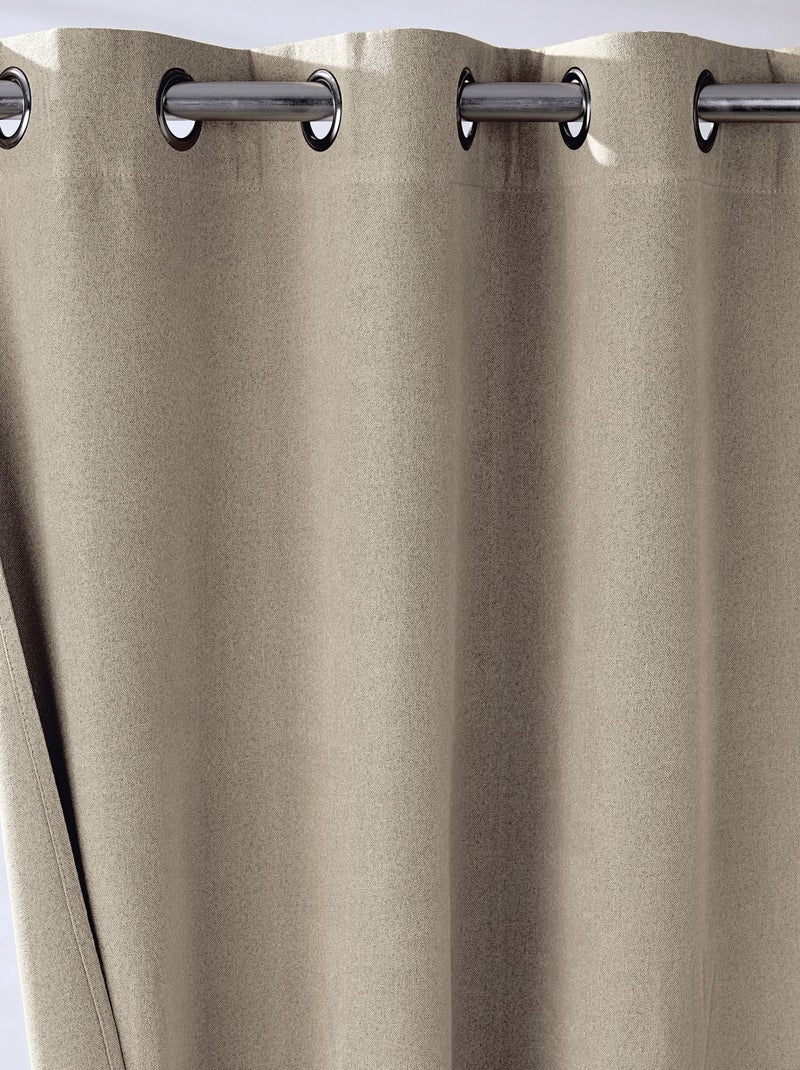 Becquet - Rideau occultant INTIME en polyester Beige foncé - Kiabi