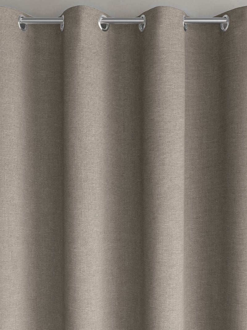 Becquet - Rideau occultant NATTE CHAMBRAY OCCULTANT THERMIQUE RIDEAU en polyester Beige sable - Kiabi