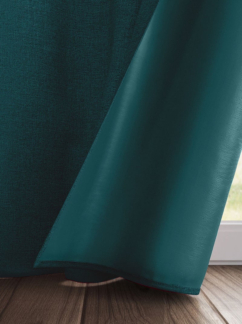 Becquet - Rideau occultant NATTE CHAMBRAY OCCULTANT THERMIQUE RIDEAU en polyester Bleu - Kiabi