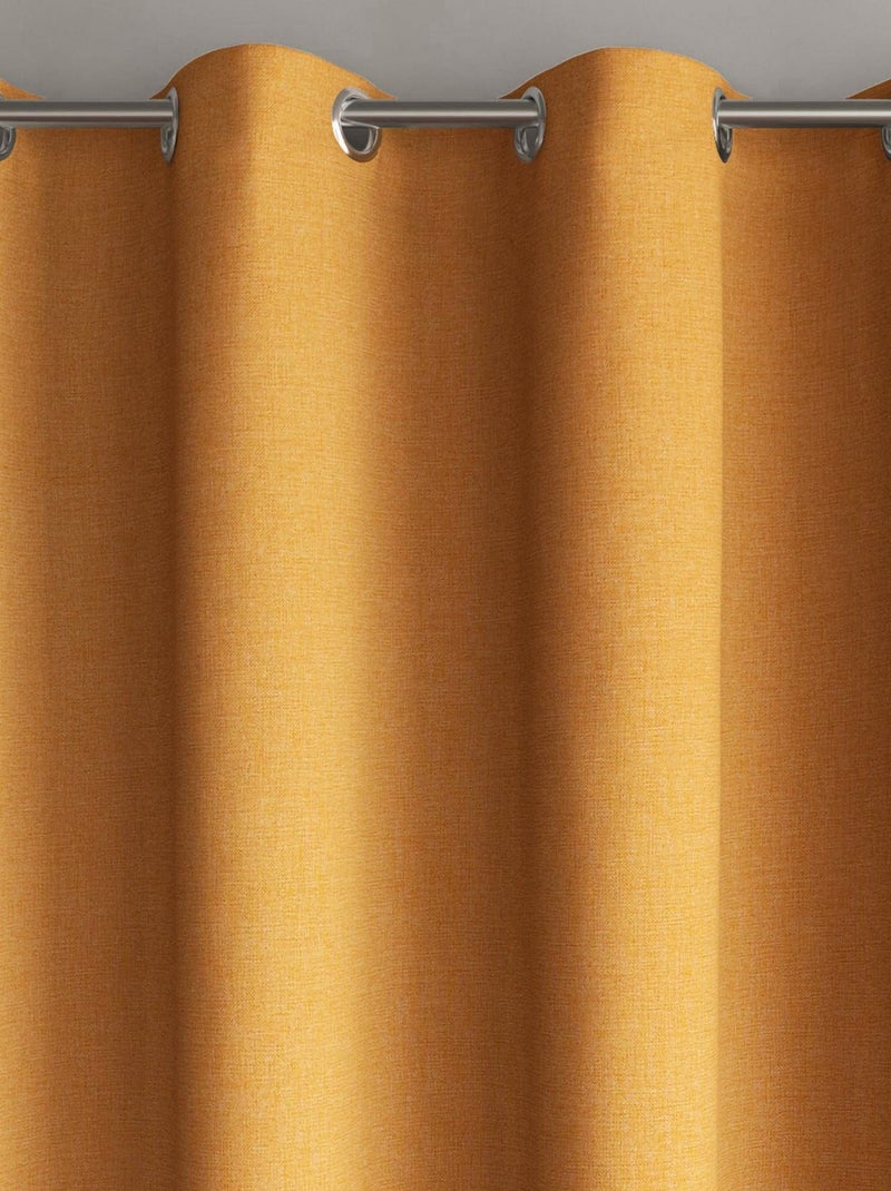 Becquet - Rideau occultant NATTE CHAMBRAY OCCULTANT THERMIQUE RIDEAU en polyester Jaune foncé - Kiabi