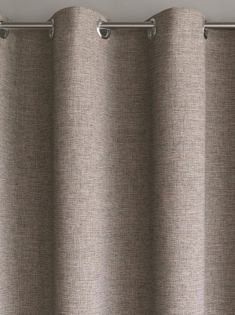 Becquet - Rideau occultant NATTE CHAMBRAY OCCULTANT THERMIQUE RIDEAU en polyester Taupe - Kiabi