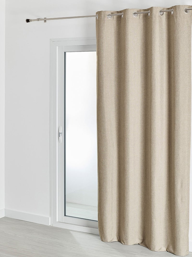 Becquet - Rideau occultant NATTE CHAMBRAY OCCULTANT THERMIQUE RIDEAU en polyester Taupe - Kiabi