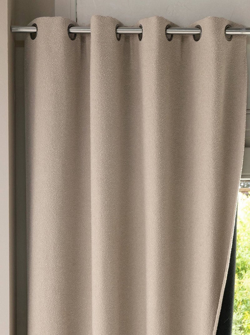 Becquet - Rideau occultant RUFUS en polyester Beige - Kiabi