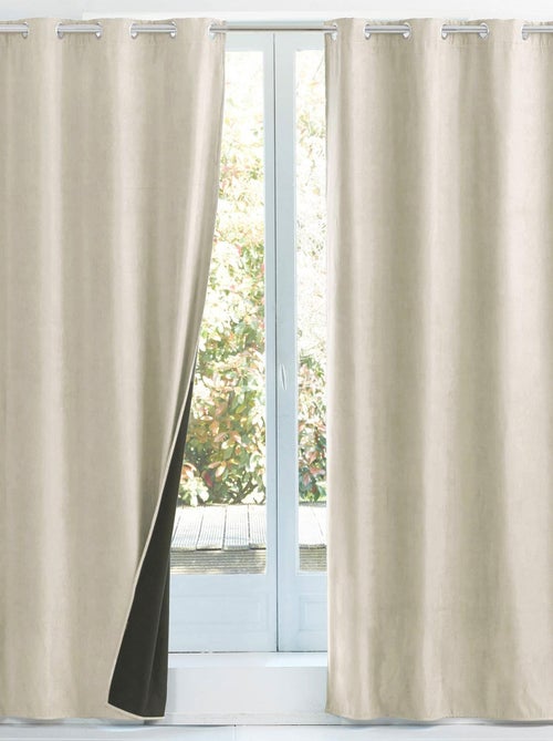 Becquet - Rideau occultant SUEDINE en polyester - Kiabi Becquet - Rideau occultant SUEDINE en polyester - Kiabi