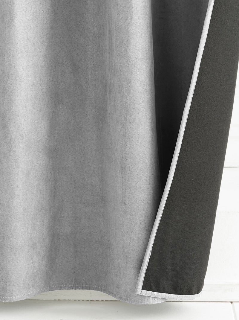 Becquet - Rideau occultant SUEDINE en polyester Gris moyen - Kiabi