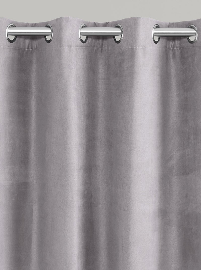 Becquet - Rideau occultant SUEDINE en polyester Gris moyen - Kiabi