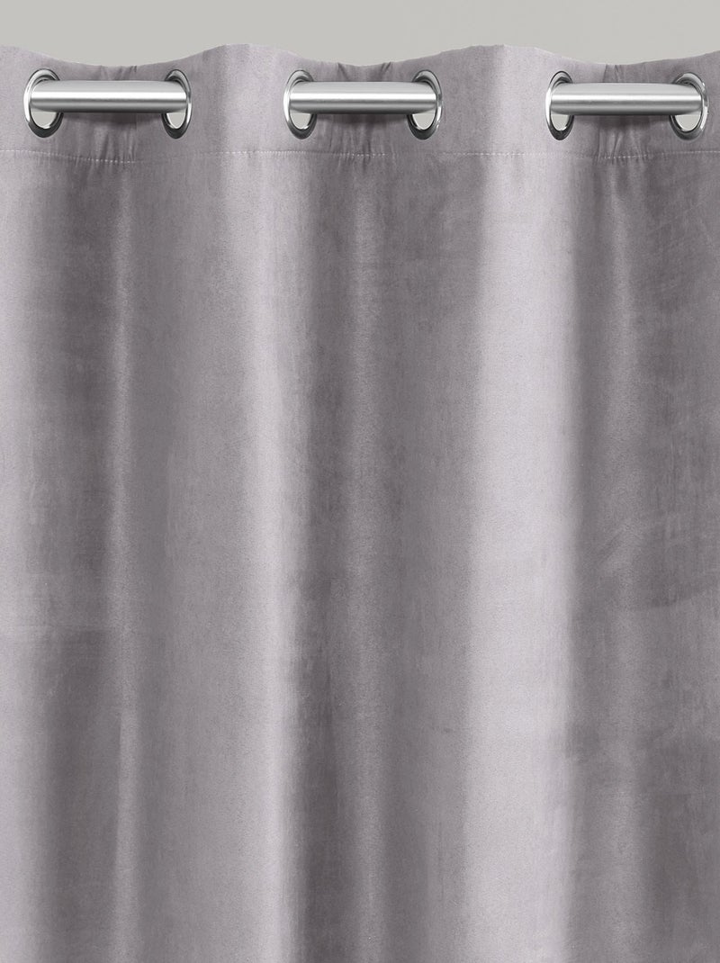 Becquet - Rideau occultant SUEDINE en polyester Gris moyen - Kiabi