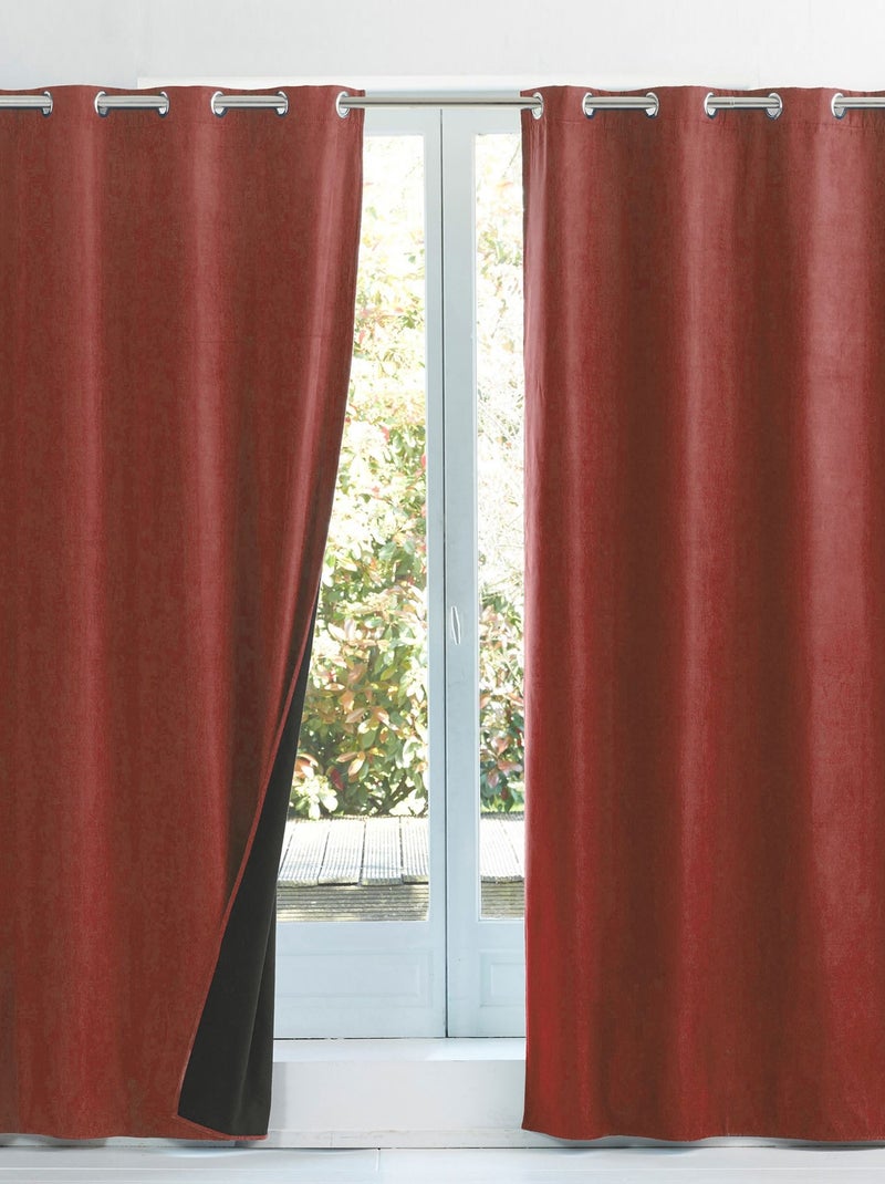 Becquet - Rideau occultant SUEDINE en polyester Rouge brique - Kiabi