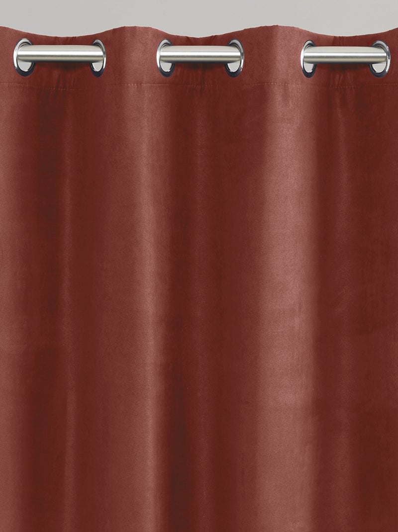 Becquet - Rideau occultant SUEDINE en polyester Rouge brique - Kiabi