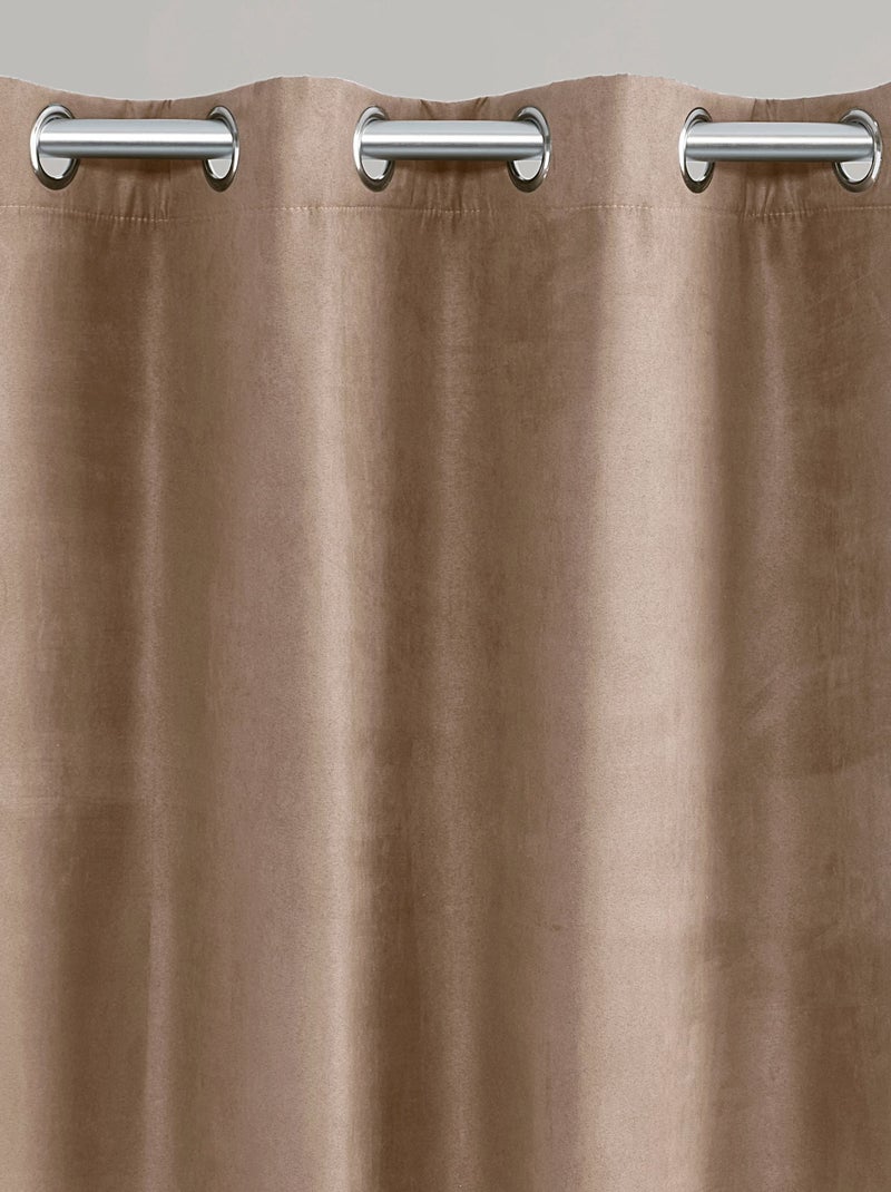 Becquet - Rideau occultant SUEDINE en polyester Taupe - Kiabi