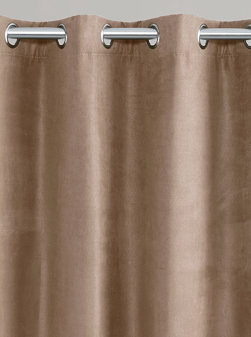 Becquet - Rideau occultant SUEDINE en polyester Taupe - Kiabi