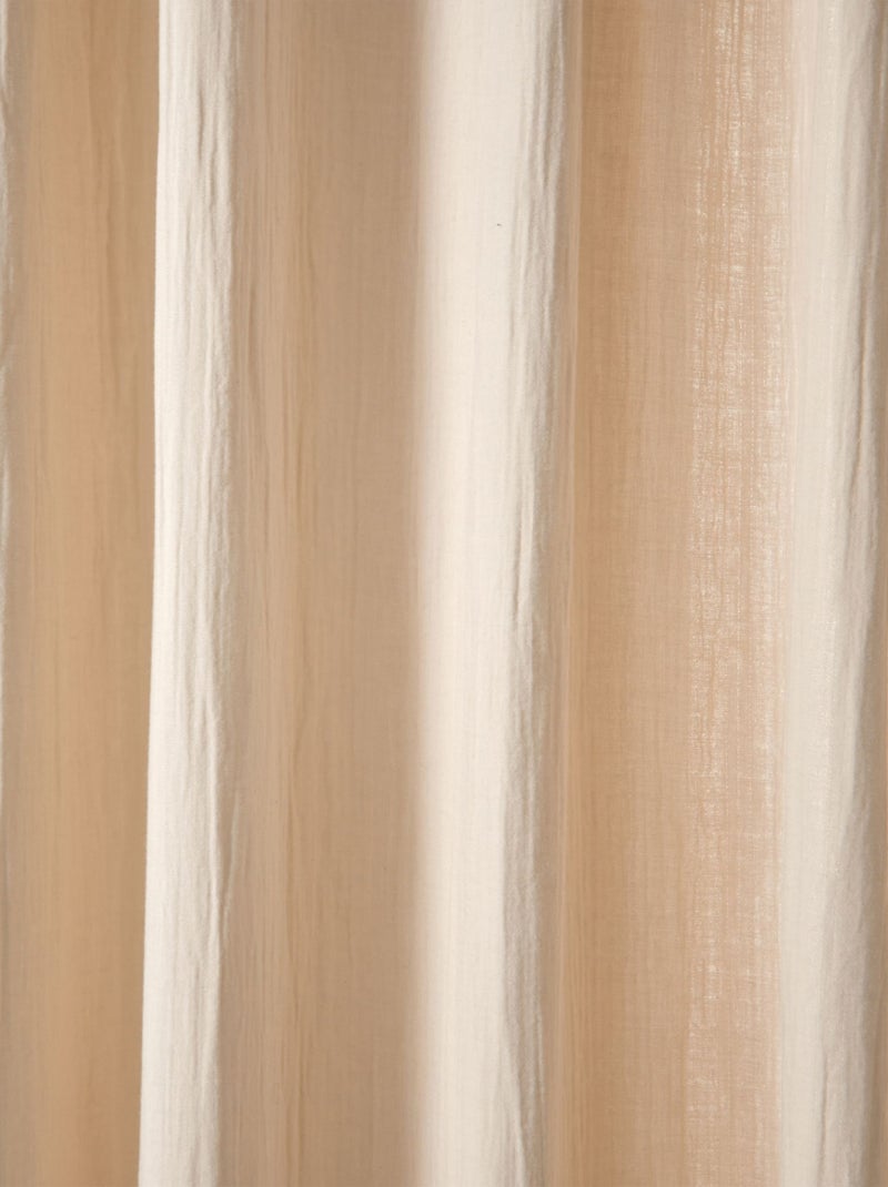 Becquet - Rideau RID.GAZE DE COTON en coton Beige - Kiabi