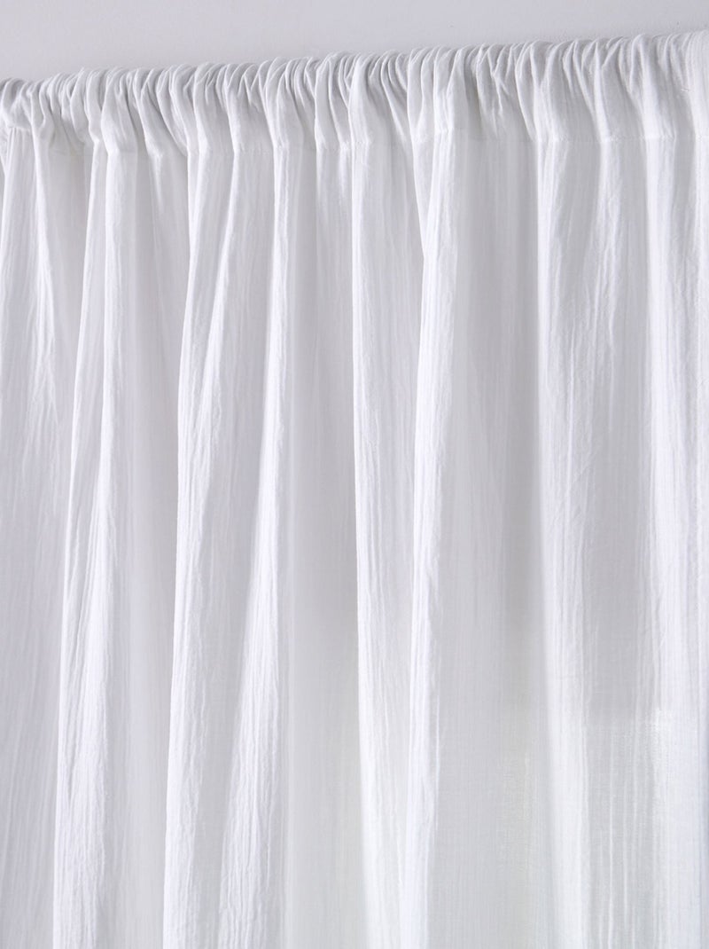 Becquet - Rideau RID.GAZE DE COTON en coton Blanc - Kiabi