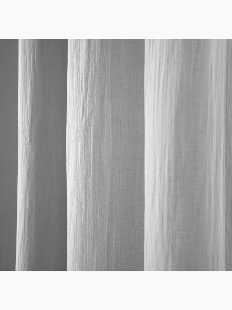 Becquet - Rideau RID.GAZE DE COTON en coton Gris nuage - Kiabi
