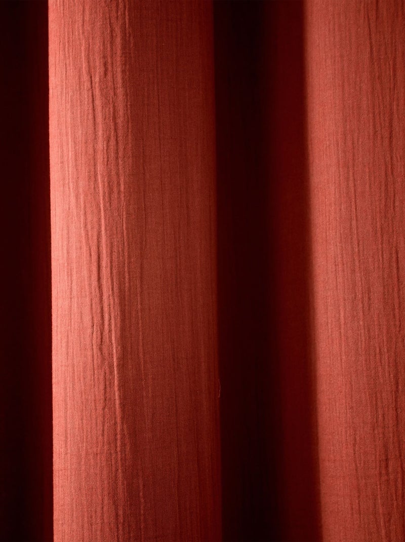 Becquet - Rideau RID.GAZE DE COTON en coton Terracotta - Kiabi