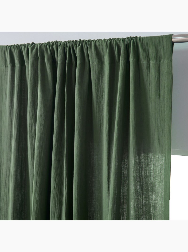 Becquet - Rideau RID.GAZE DE COTON en coton Vert kaki - Kiabi