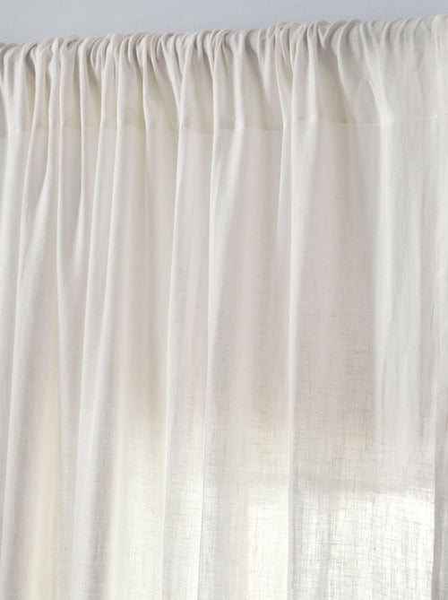 Becquet - Rideau RID.LIN LAVE PASSE TRINGLE en lin - Kiabi