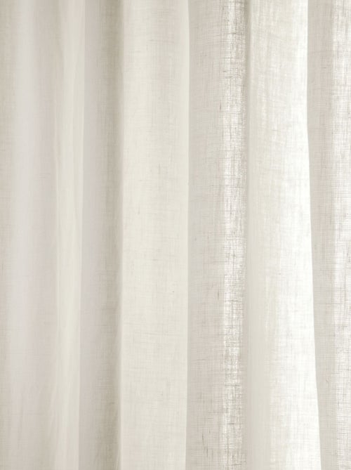 Becquet - Rideau RID.LIN LAVE PASSE TRINGLE en lin - Kiabi