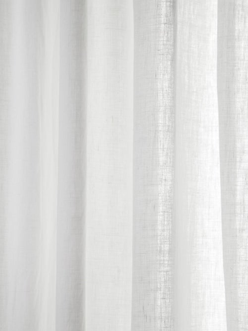 Becquet - Rideau RID.LIN LAVE PASSE TRINGLE en lin - Kiabi