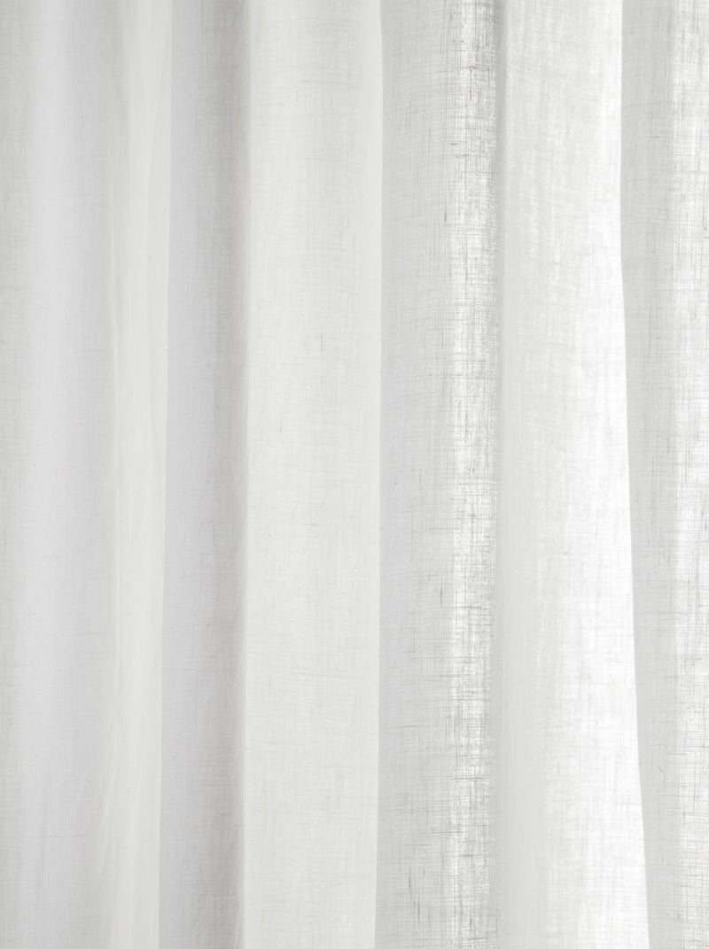 Becquet - Rideau RID.LIN LAVE PASSE TRINGLE en lin Blanc - Kiabi