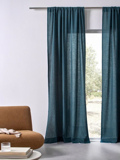 Becquet - Rideau RID.LIN LAVE PASSE TRINGLE en lin - Kiabi