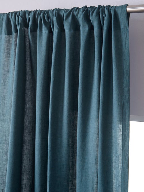 Becquet - Rideau RID.LIN LAVE PASSE TRINGLE en lin - Kiabi